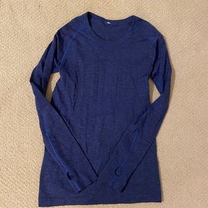 Blue Lululemon Swiftly Tech Long Sleeve